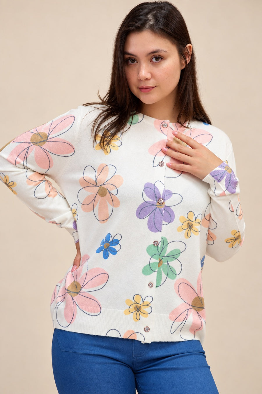 Pastel Bloom Cozy Cardigan