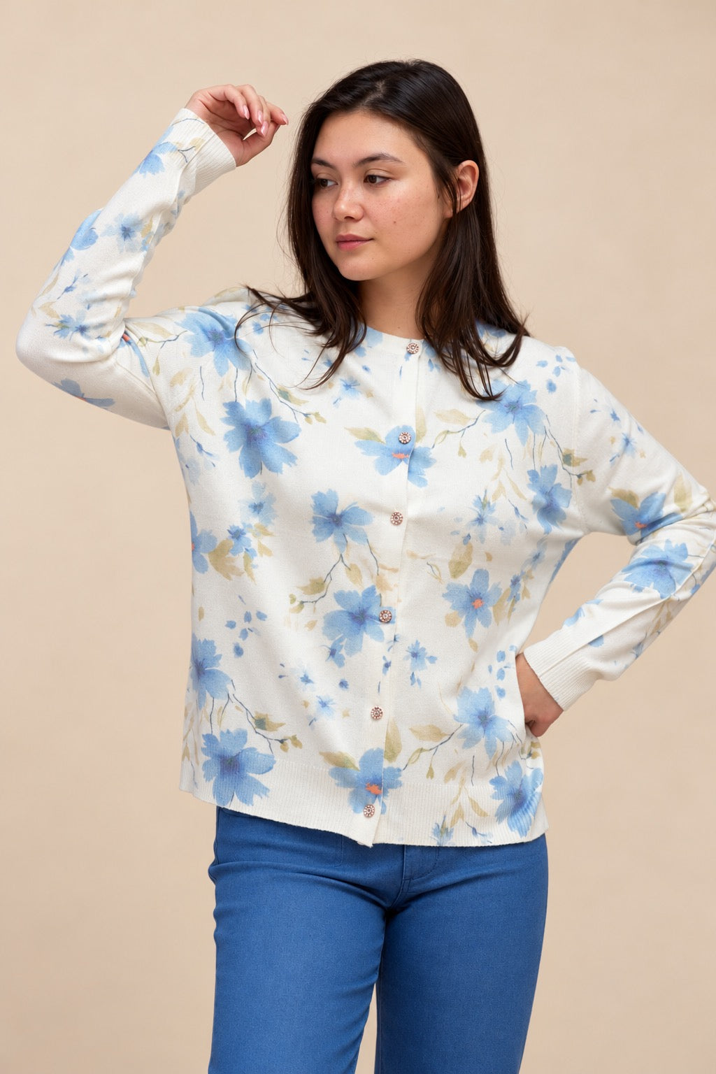 Blue Bloom Cozy Cardigan