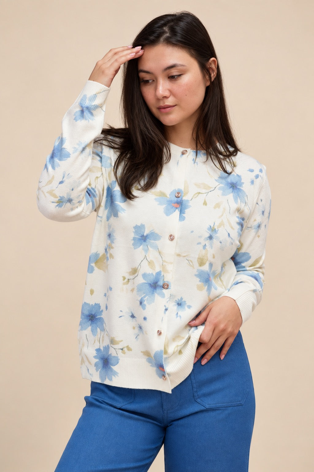 Blue Bloom Cozy Cardigan