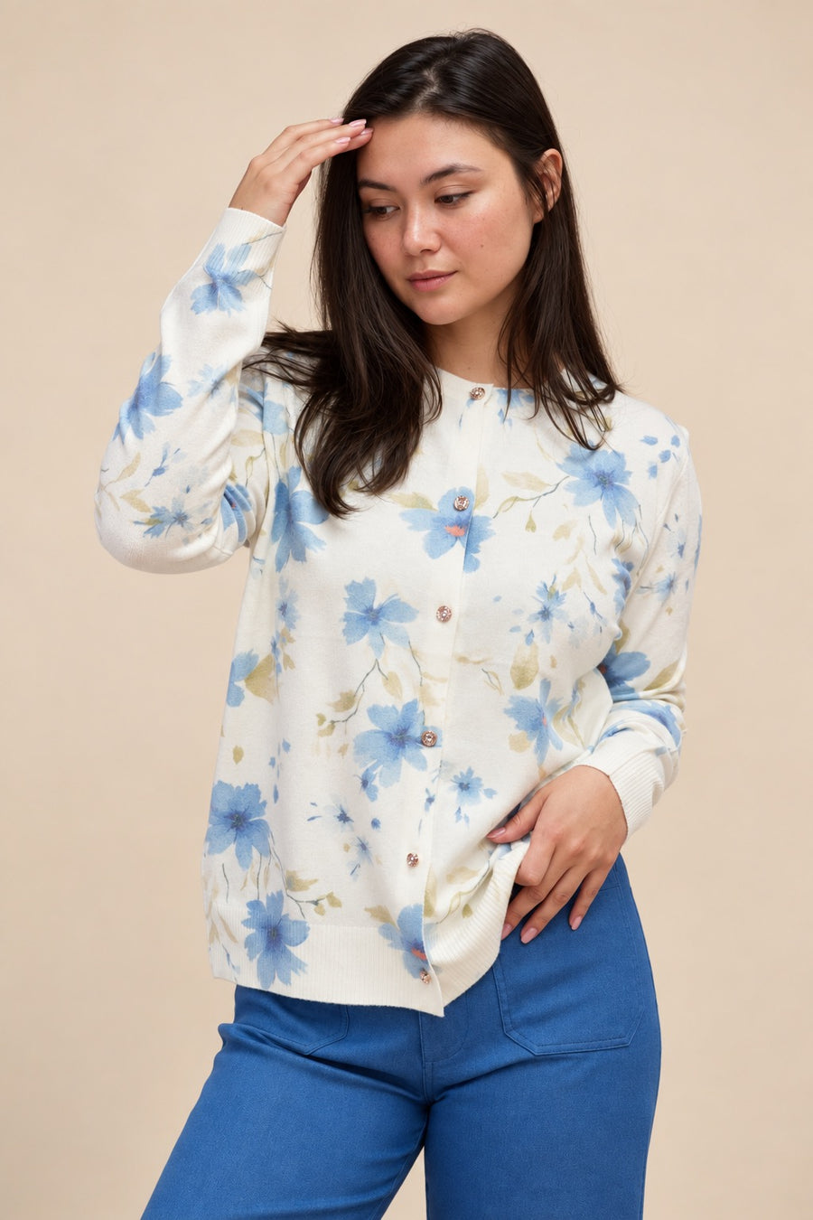 Blue Bloom Cozy Cardigan