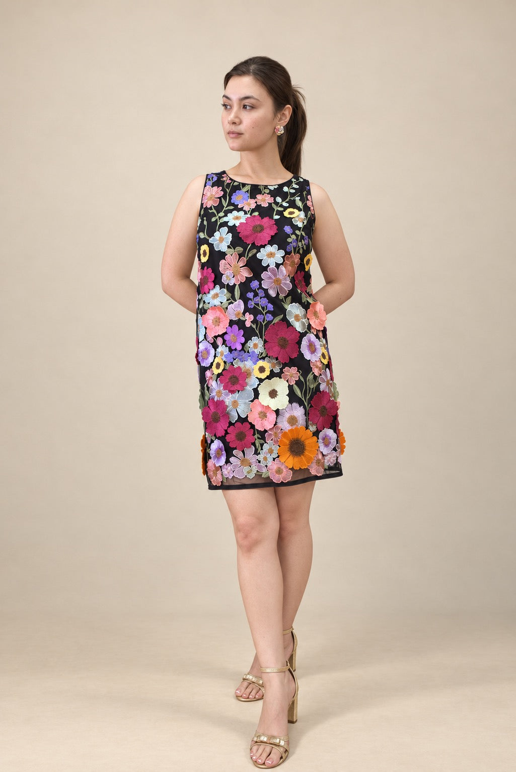 Midnight Garden Floral Dress