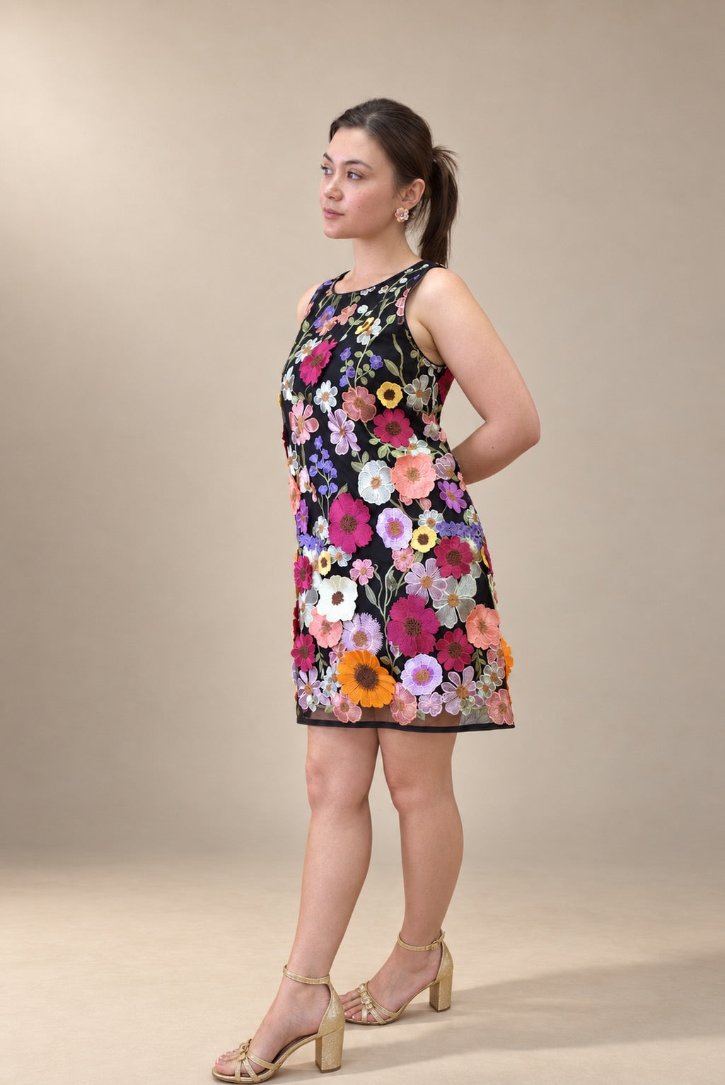 Midnight Garden Floral Dress